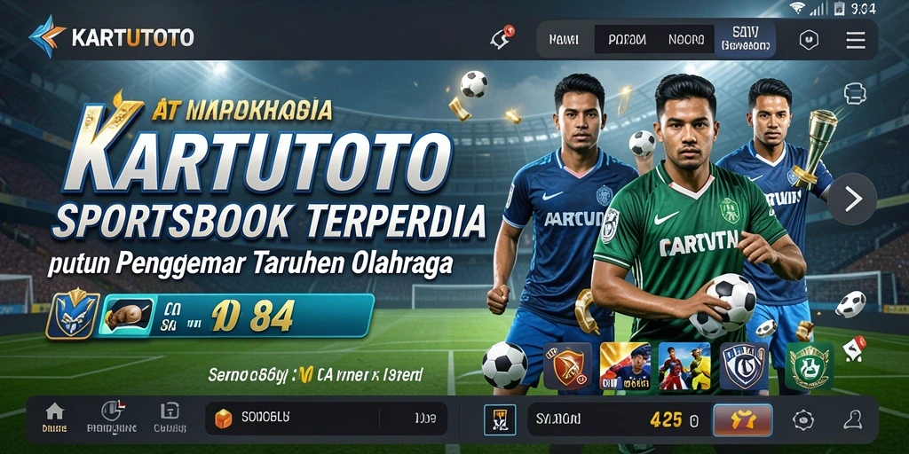 Tangkapan layar KARTUTOTO menampilkan antarmuka taruhan olahraga yang menarik.