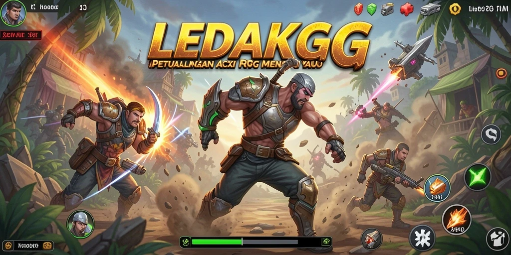 Tampilan aksi seru dalam game ARPG LEDAKGG.