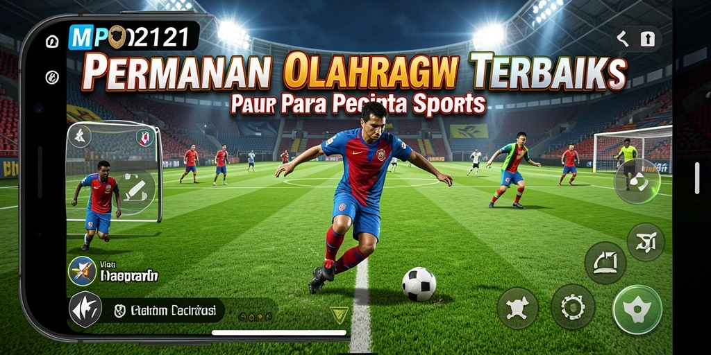 Tampilan menarik gameplay MPO2121 di arena olahraga virtual.
