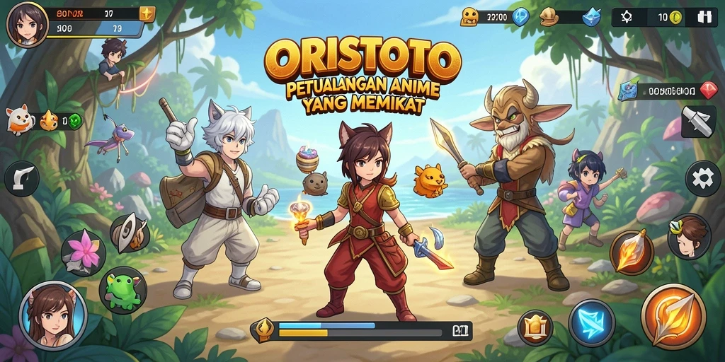 Tampilan gameplay menawan dari ORISTOTO yang memikat.