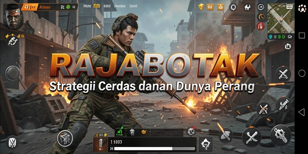 Tampilan gameplay RAJABOTAK yang menegangkan dengan strategi pertempuran yang mendalam.